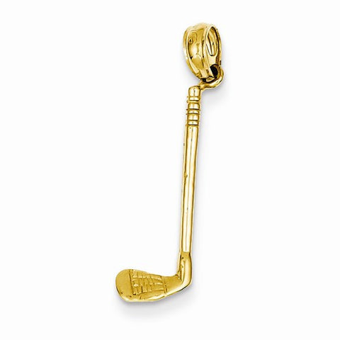 14k Gold 3-D Club Pendant, Pendants for Necklace