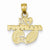 14k Gold I Heart Football Pendant, Pendants for Necklace