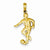 14k Gold Boy Soccer Player Running with Ball Pendant, Pendants for Necklace
