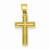 14k Gold Small Satin Cross Pendant, Pendants for Necklace