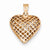 14k Rose Gold D/C Puff Heart Pendant, Pendants for Necklace