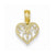 14k Gold Polished & Textured Small Heart Pendant, Pendants for Necklace