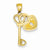 14k Gold Heart Key & Lock Pendant, Pendants for Necklace