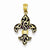 14k Yellow Gold Enamel Fleur de lis Pendant, Pendants for Necklace