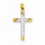14k Yellow Gold Rhodium Plated Cross Pendant, Pendants for Necklace