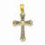 14k Gold Two-tone Estate Cross Pendant, Pendants for Necklace