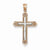 14k Rose Gold Rhodium Plated Diamond-cut Cross Pendant, Pendants for Necklace