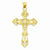 14k Gold Fleur De Lis Large Cross Pendant, Pendants for Necklace