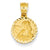 14k Gold Satin & Polished Angel Charm hide-image