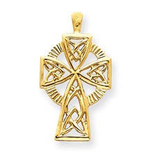 14k Gold Celtic Cross Charm hide-image