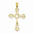 14k Gold Fleur De Lis Polished Cross Pendant, Pendants for Necklace