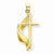 14k Gold Cross Polished Pendant, Pendants for Necklace