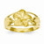 14k Yellow Gold Satin & Diamond-Cut Plumeria Ring