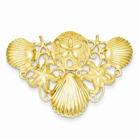 14k Gold Fancy Omega Slide Pendant, Appealing Pendants for Necklace