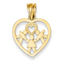 14k Gold Heart Charm hide-image