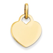 14k Gold Polished Heart Charm hide-image