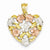 14k Gold Plumeria Heart Pendant, Pendants for Necklace