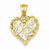 14k Gold I Love You Heart Pendant, Pendants for Necklace