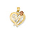 W/rhodium Mom Charm in 14k Gold Two-tone