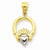 14k Gold Two-tone Claddagh pendant, Fine Pendants for Necklace