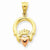 14k Gold Two-tone Claddagh pendant, Pendants for Necklace