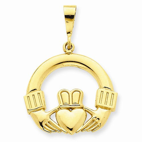 14k Gold Claddagh pendant, Gorgeous Pendants for Necklace