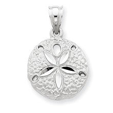 14k White Gold Sand dollar Charm hide-image