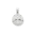 Sand dollar Charm in 14k White Gold