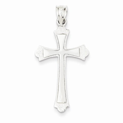 14k White Gold Cross Pendant, Dazzling Pendants for Necklace