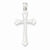 14k White Gold Cross Pendant, Dazzling Pendants for Necklace