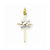 14k Gold Two-tone Dove Cross pendant, Delightful Pendants for Necklace