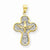 14k Gold w/Rhodium Dove Cross Pendant, Pendants for Necklace
