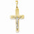 14k Gold Two-tone Crucifix Pendant, Exquisite Pendants for Necklace