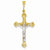 14k Gold Two-tone Crucifix Pendant, Stylish Pendants for Necklace