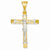 14k Gold Two-tone CZ Crucifix pendant, Classy Pendants for Necklace