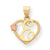 14k Gold Two-Tone Initial E in Heart Charm hide-image