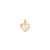 Initial F in Heart Charm in 14k Gold Two-tone