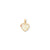 Initial G in Heart Charm in 14k Gold Two-tone