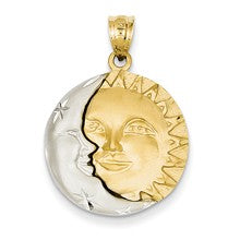 14k Gold Sun & Moon Charm hide-image