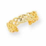 14k Yellow Gold Celtic Knot Toe Ring