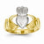 14k Mens Two-tone Claddagh Ring