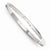 14K White Gold Solid Polished Half-Round Slip-On Bangle Bracelet