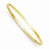 14K Yellow Gold Polished Square Tube Bangle Bracelet