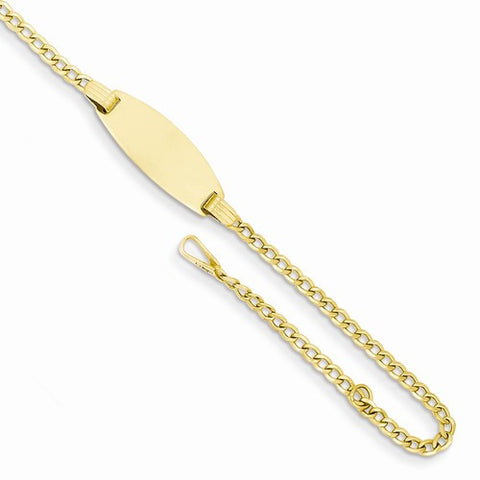 14K Yellow Gold Id Bracelet