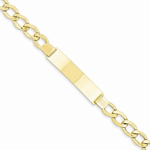 14K Yellow Gold Curb Link Id Bracelet