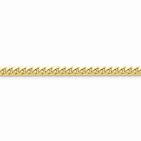 14K Yellow Gold Domed Curb Chain Bracelet
