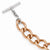 Bronze Rose-Tone Rhodium-Plated Oval Link Bracelet