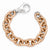 Bronze Rose-Tone Rhodium-Plated Oval Link Bracelet