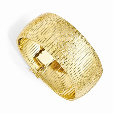 Bronze Etched Gold-Tone Cleopatra Bracelet