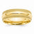 14k Yellow Gold 7mm Double Milgrain Comfort Fit Wedding Band